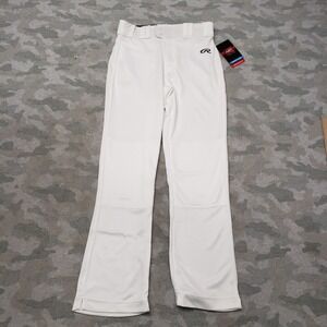 Rawlings Baseball Pants Youth XL White Semi-Relaxed Pockets NWT